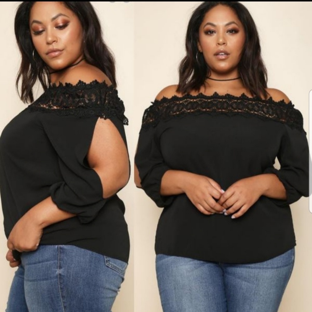 Vibrant Lace Off The Shoulder Top
